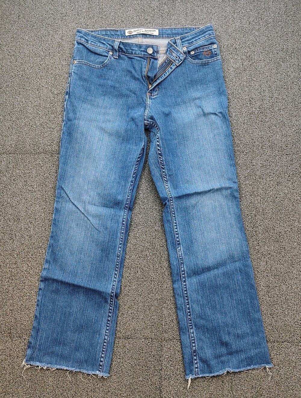 Harley Davidson Jeans Women’s Size 8 Reg Mid Rise Medium Washed Bootcut Denim